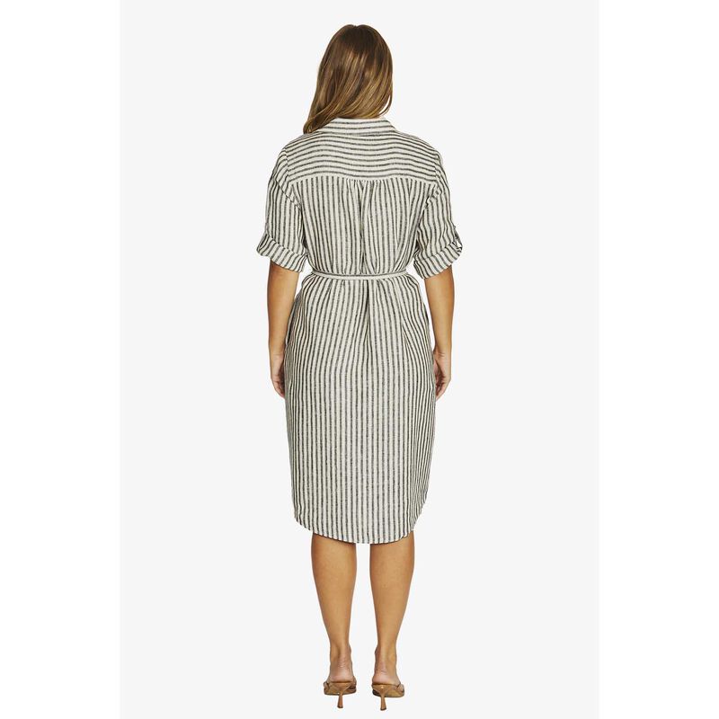 Jump Striped Linen Dress image number 1